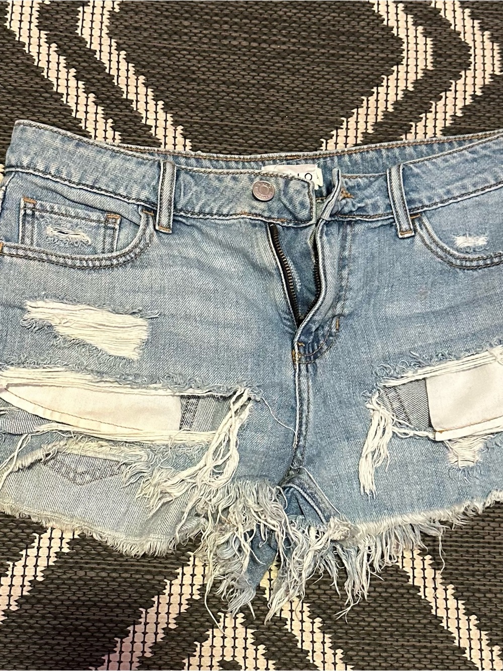 Cello Light Blue Distressed Denim Cutoff Shorts